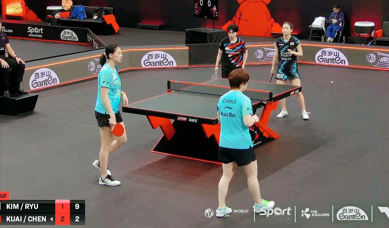 绝世大逆转！蒯曼/陈熠局点连追8球，最后13:11逆转拿下！

第一局
陈熠/蒯