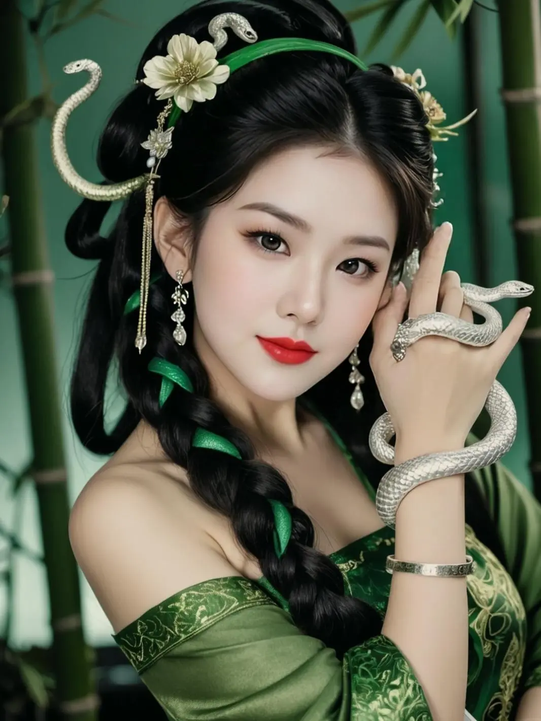 ai创作 青蛇 万能的 甜美小姐姐
