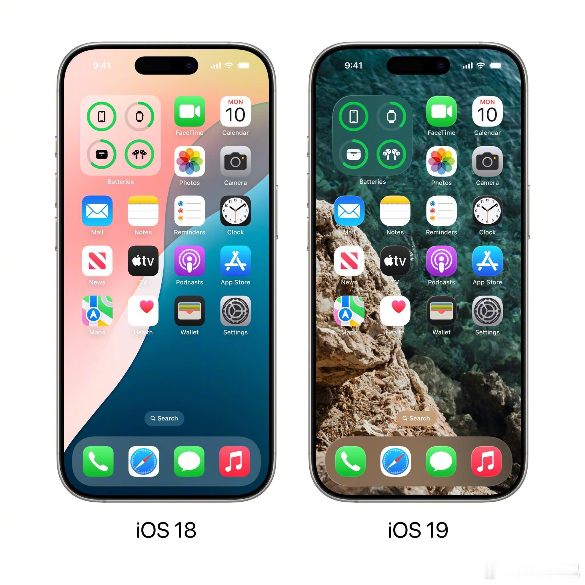 苹果即将推出的 iOS 19、macOS 16 系统，将会对界面进行重大更新，并