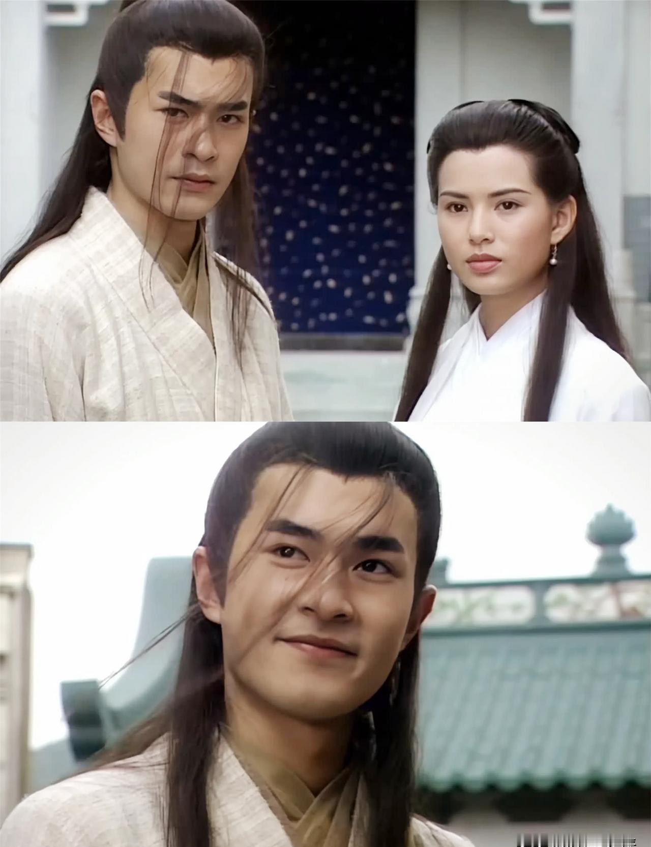 古天乐每天多睡两小时，95版《神雕侠侣》可能就少了灵魂。
造型师用发胶固定那两缕