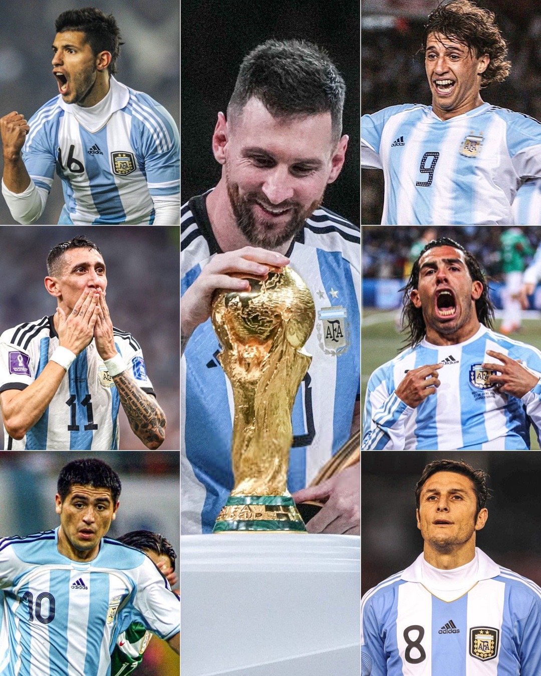 👑《四四二》评选的21世纪百大最佳球员有7位阿根廷球员入选👏：🇦🇷🥇第