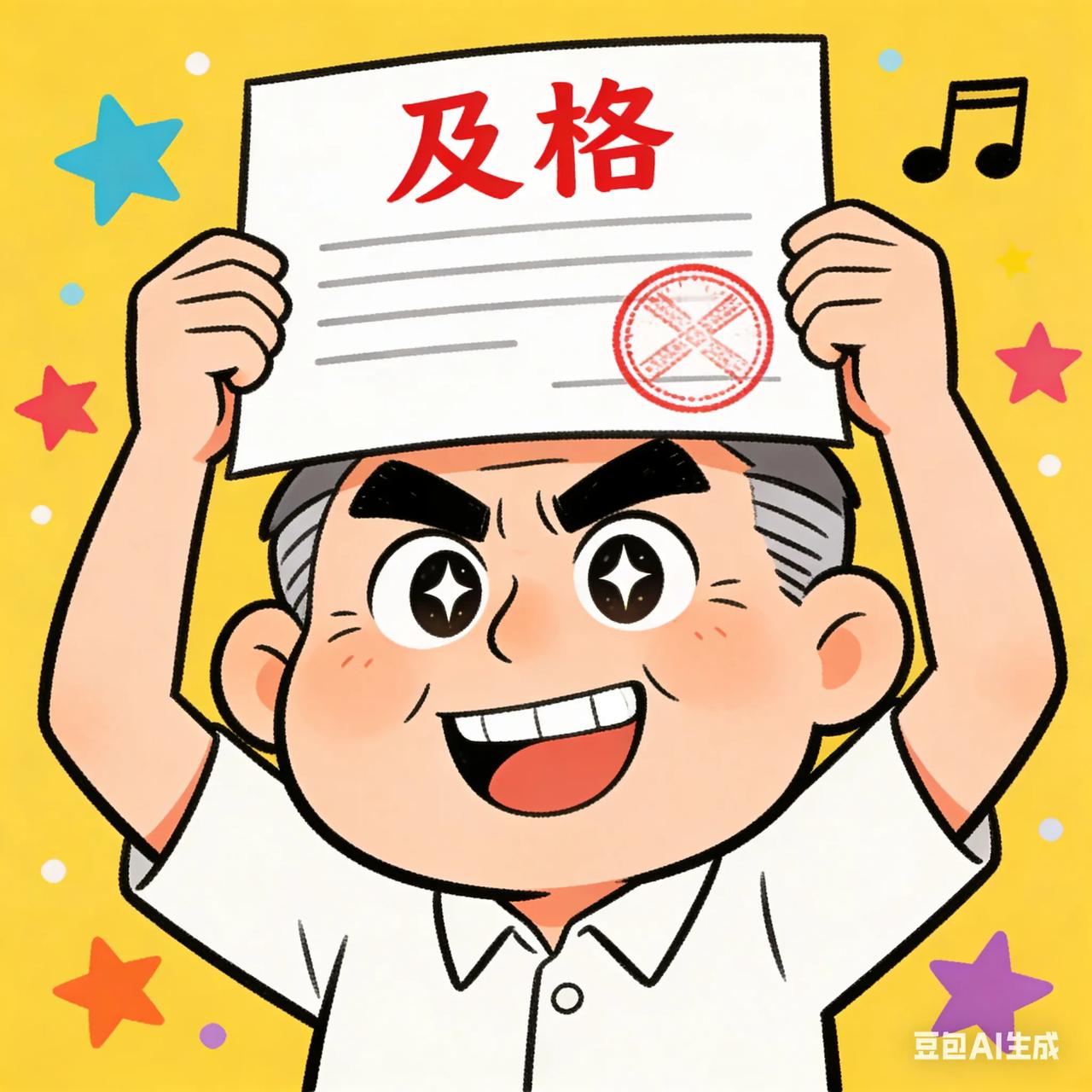 及格啦及格啦！今天单位培训考试我考了80分及格了，真高兴要不还地补考，我有种上学