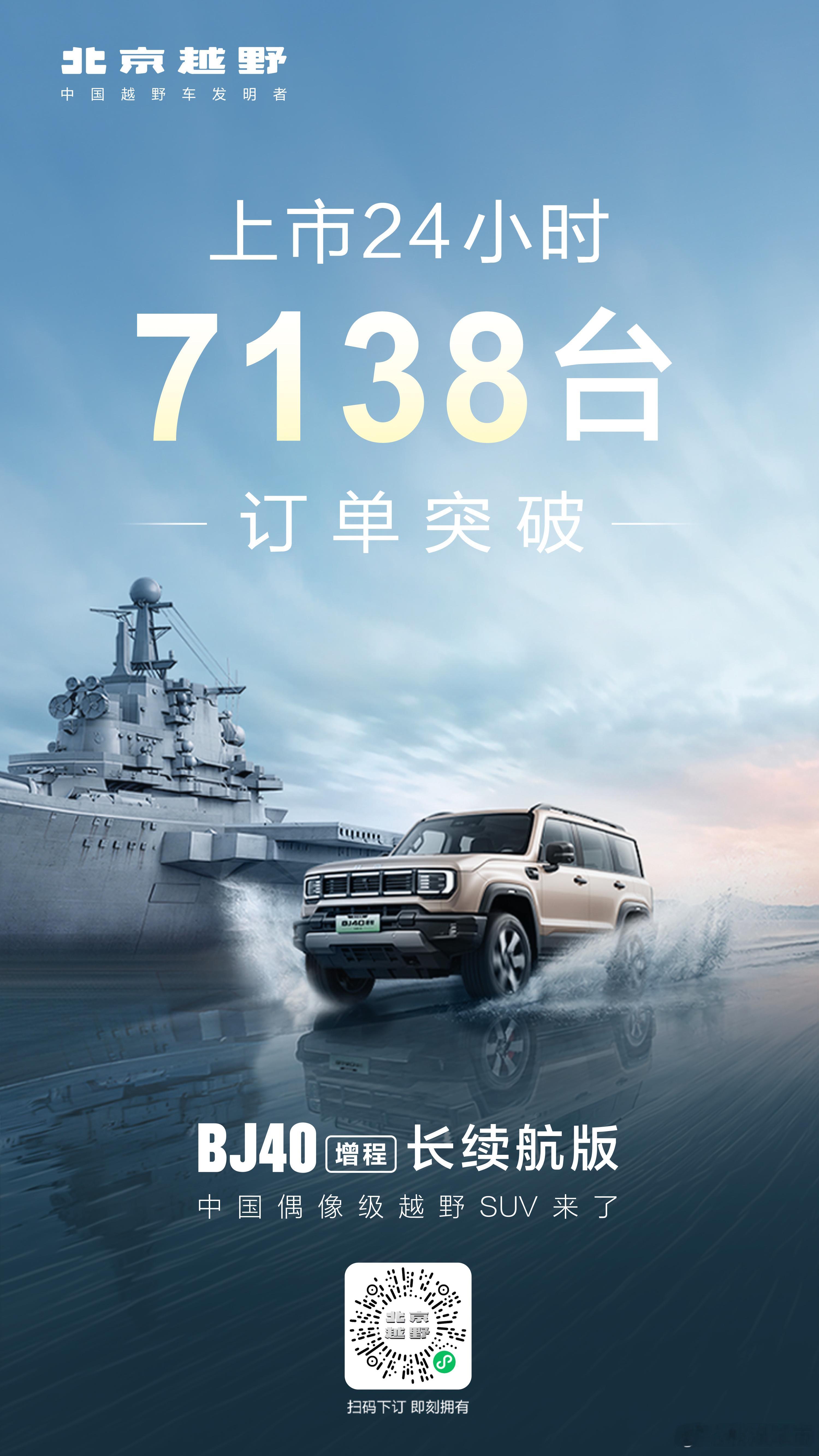 可城可野极安全BJ40增程长续航版上市24小时订单突破7000台北京越野 BJ4
