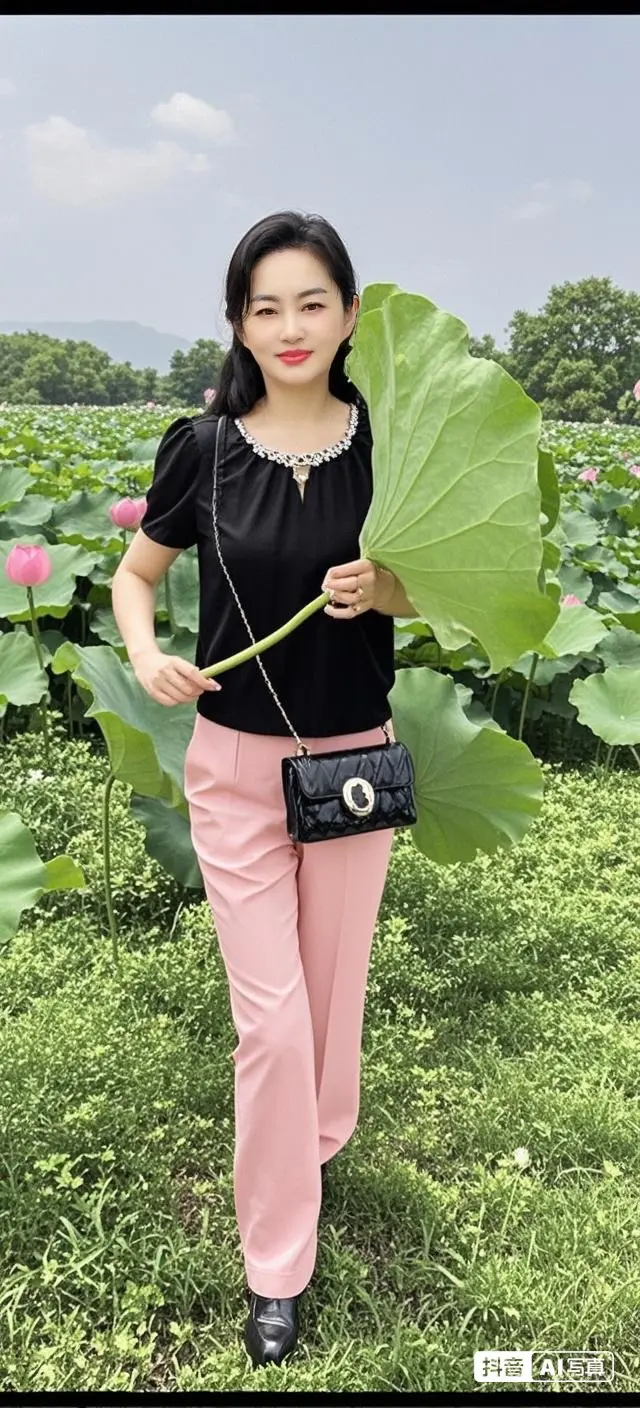 穿搭 荷塘美景  荷花飘香