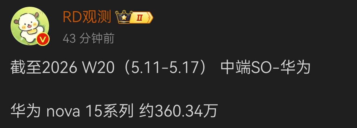 nova16系列快发布了，15系列还能周增10万+，不得不说太牛了。

16系列