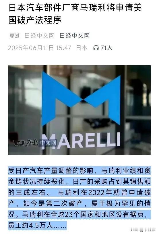 马瑞利怎么就成了日本厂商呢？
不是意大利的吗？
即使是被日资收购或控股
也不会这