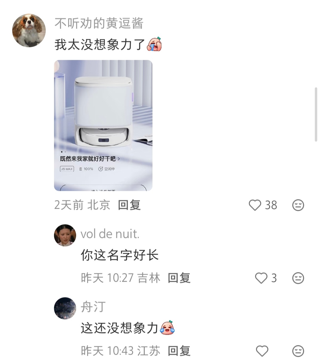 你们的扫地机器人都叫什么？