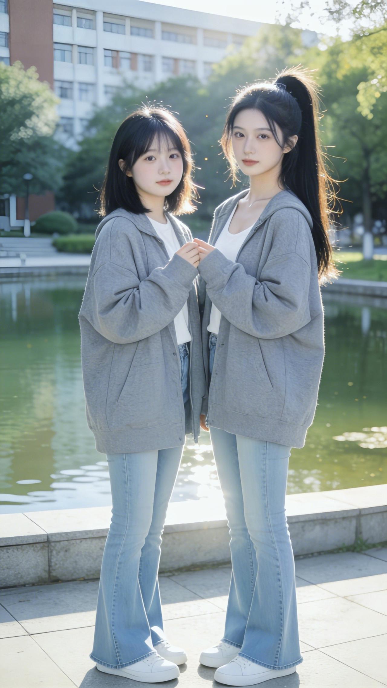 漂亮女孩 校园风 甜妹 校园生活