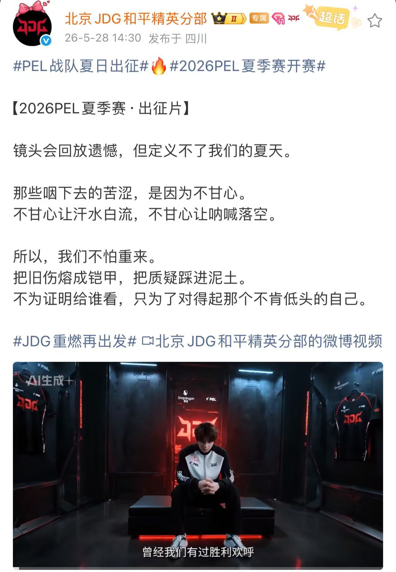 PEL战队夏日出征2026PEL夏季赛开赛夏日热浪来袭，PEL全员集结！ 
