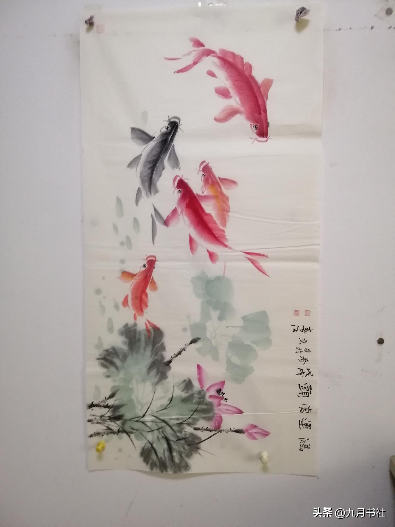 继续打个卡。
分享一幅李春江老师的作品。
李老师是我们画院的签约画家，早年毕业于