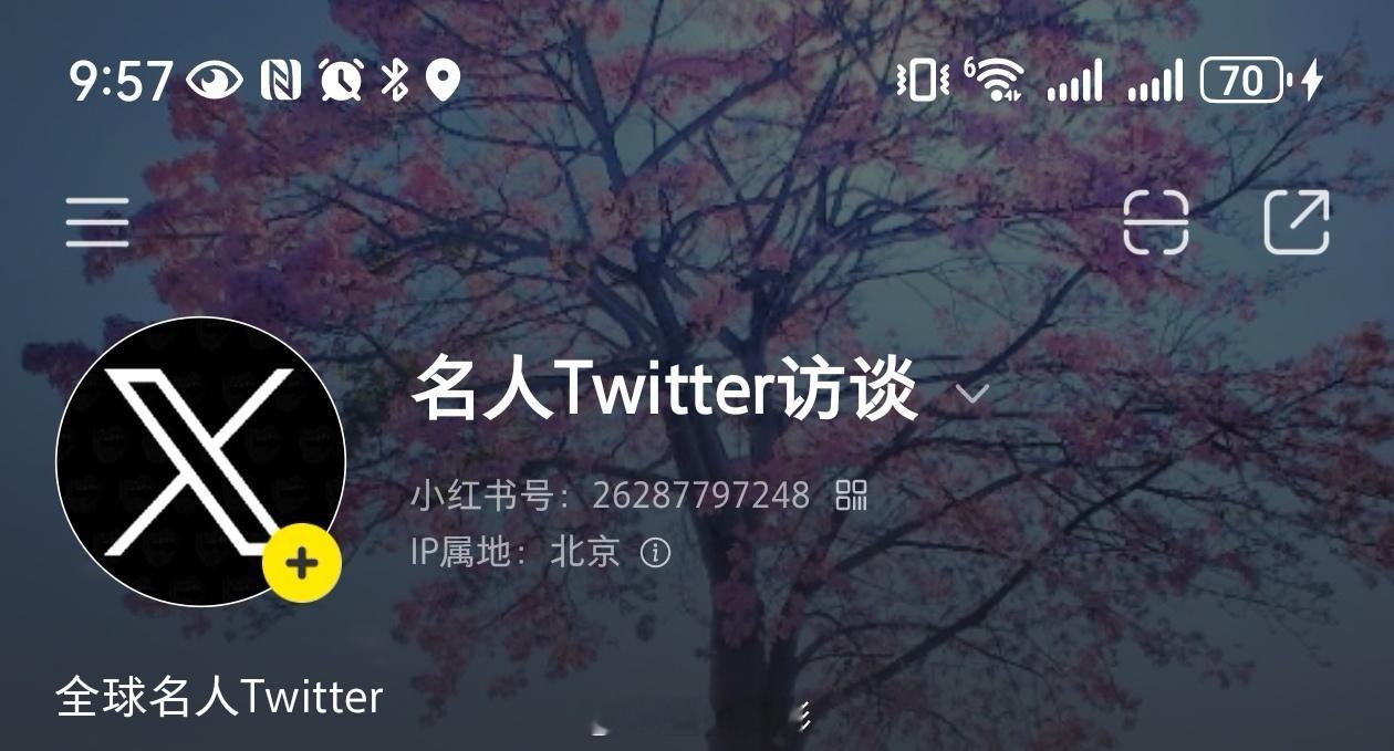 小红书封号  我刚开了个新号，叫 twitter名人访谈，大家可以关注下~~~ 