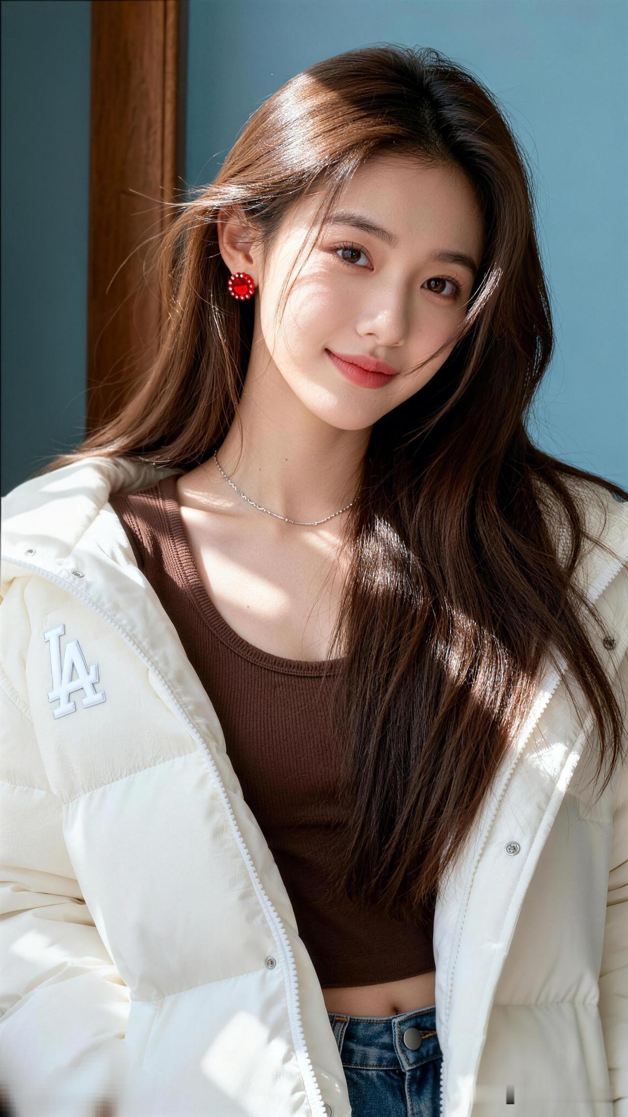 美人忧思，温柔穿搭。什么样的心态，能使人快乐 冬日穿搭指南🌟温暖白色羽绒服+复