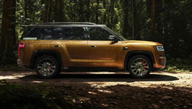 方程豹钛9实车曝光！6座大冰箱超300km纯电，30万级要掀翻百万SUV