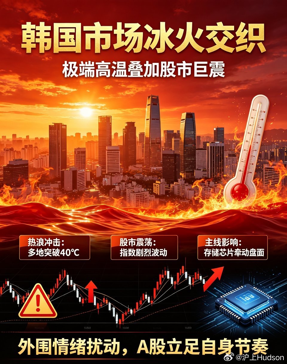 韩国宣布国家灾难状态韩国市场冰火交织：极端高温叠加股市巨震，过山车行情反复上演最