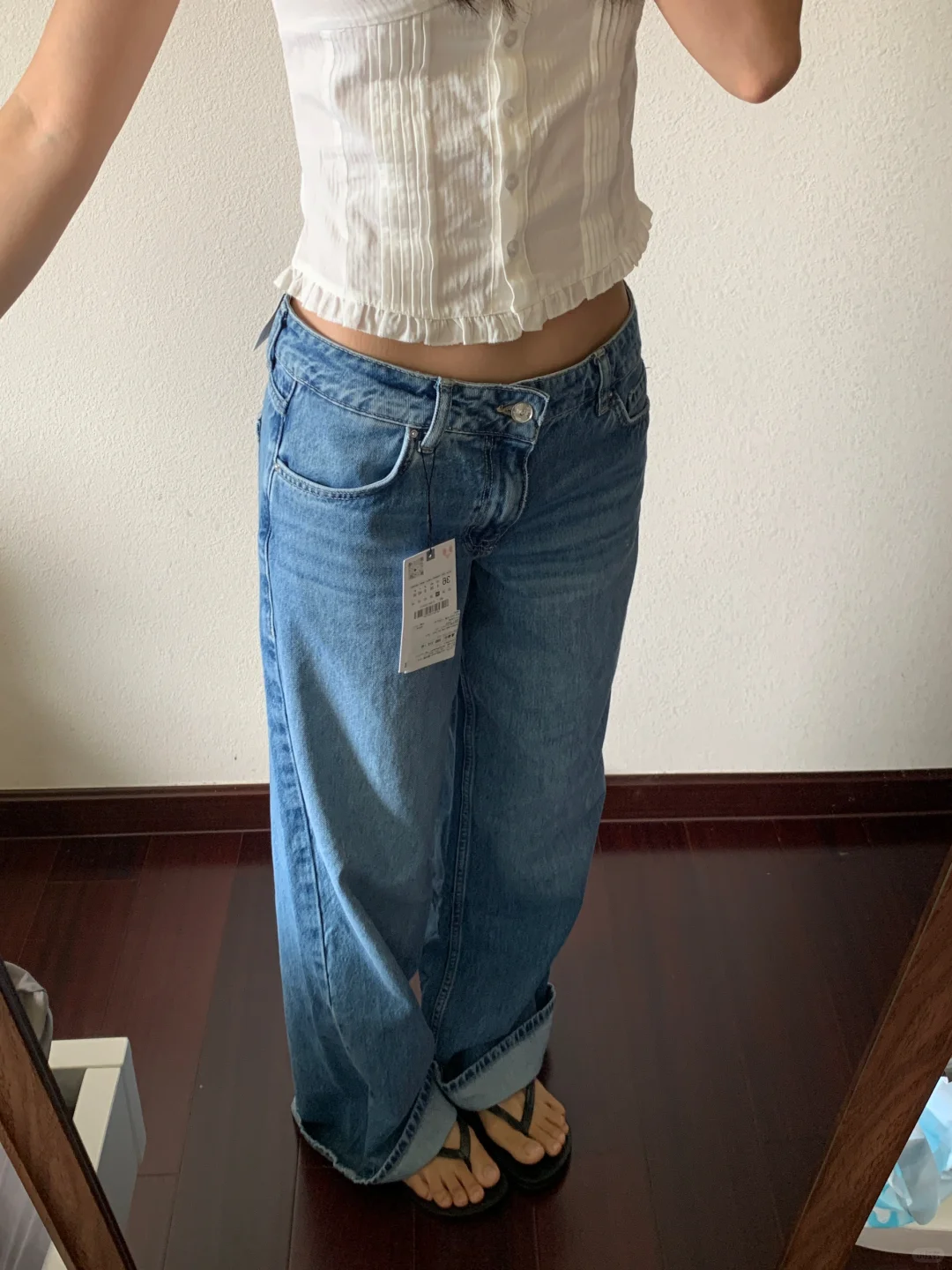 高个子姐妹Zara这条中腰长裤你一定要试试