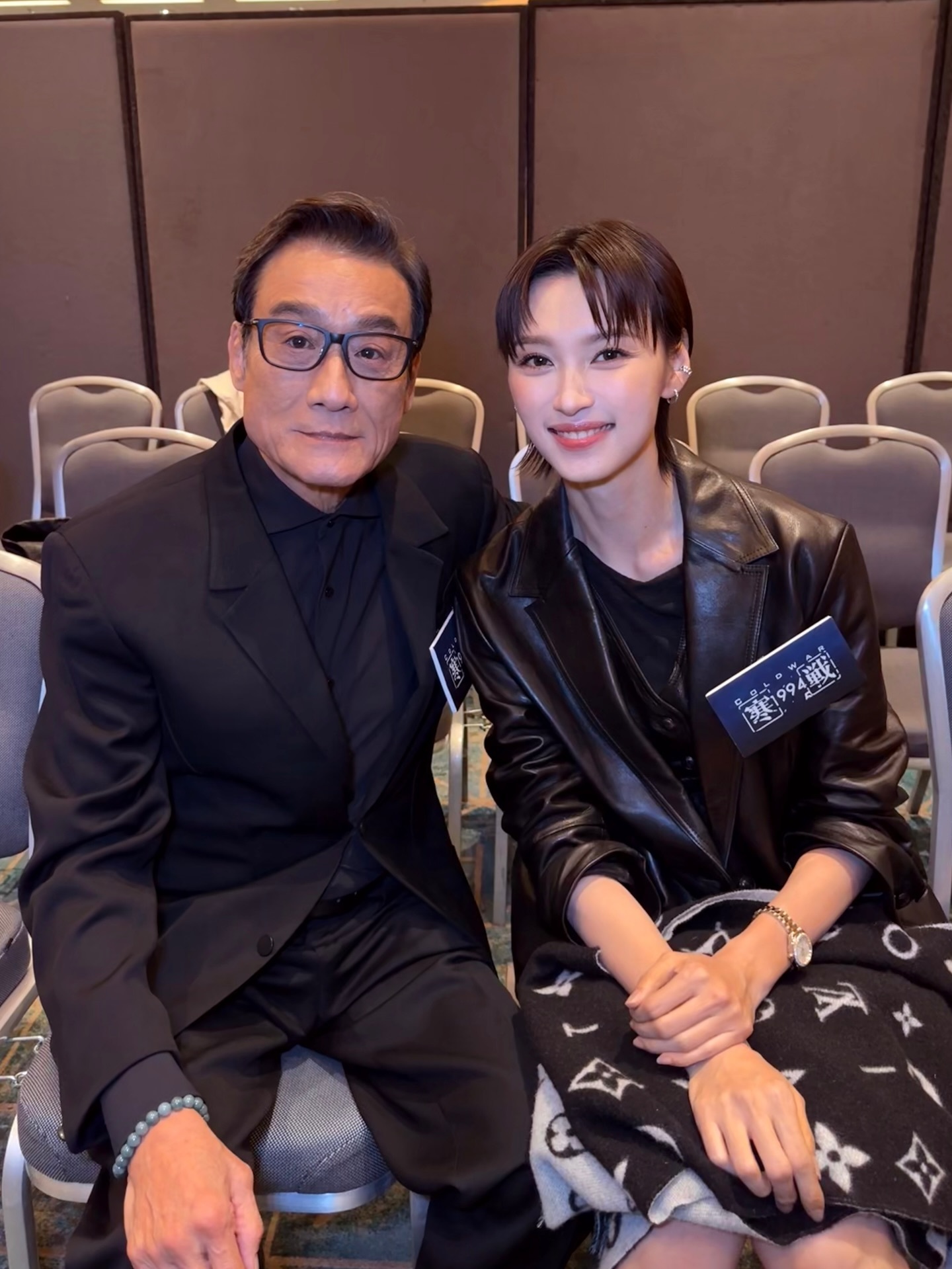 梁家辉与王丹妮。 