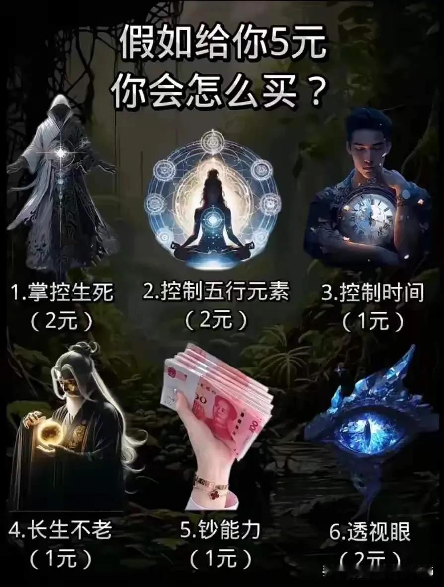 假如给你五元，你会怎样让利益最大化。多少钱能够吧