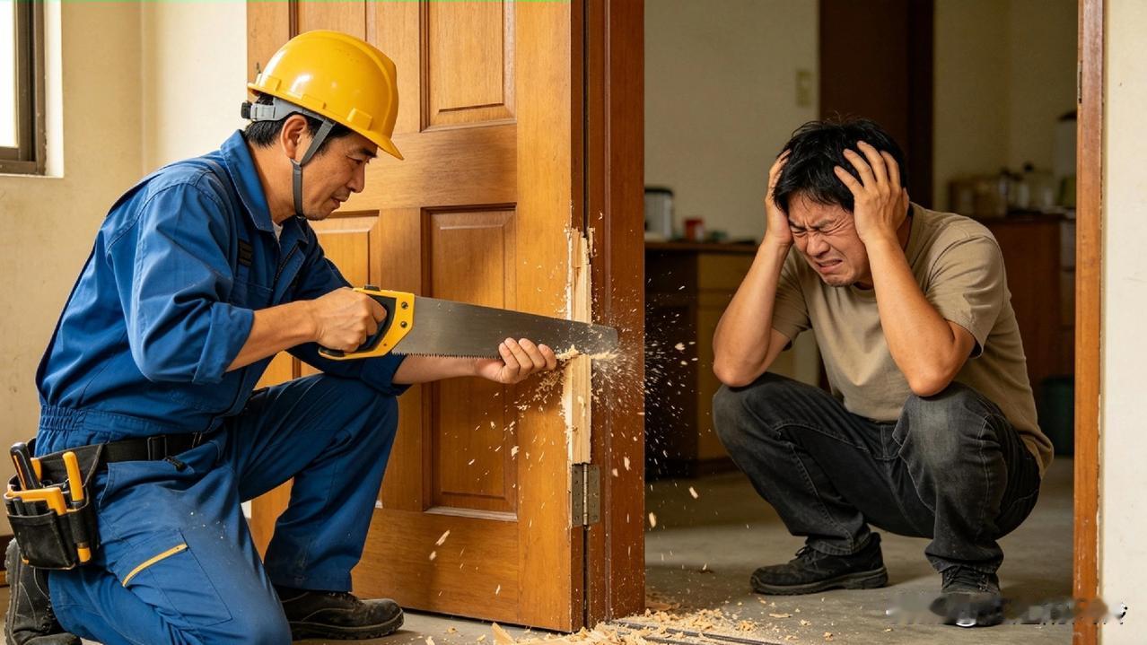 笑到肚子疼！表哥网购万能粘胶修家具，竟把自家房门直接焊死，太离谱了！
 
家人们