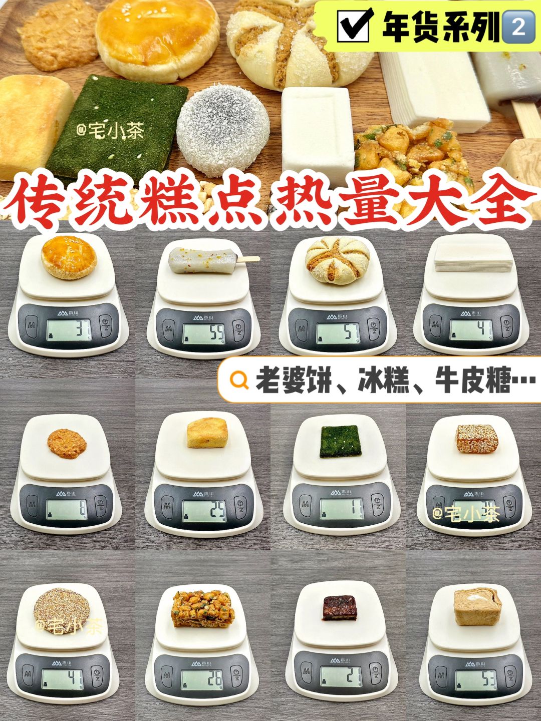年货热量2️⃣‼️16种传统糕点热量合集✅