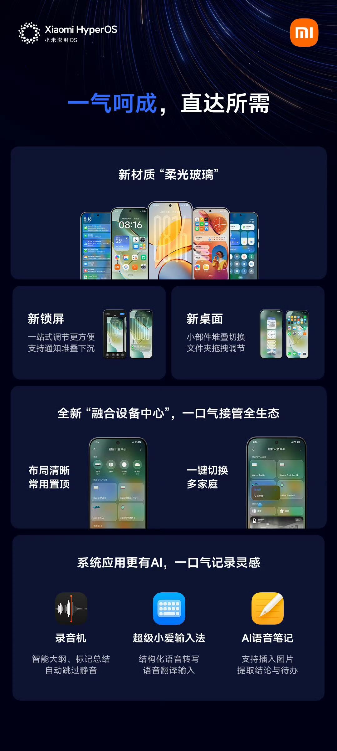 接下来，各家最新操作系统就会陆续登场，最大最直观的变化，UI界面基本采用液态玻璃