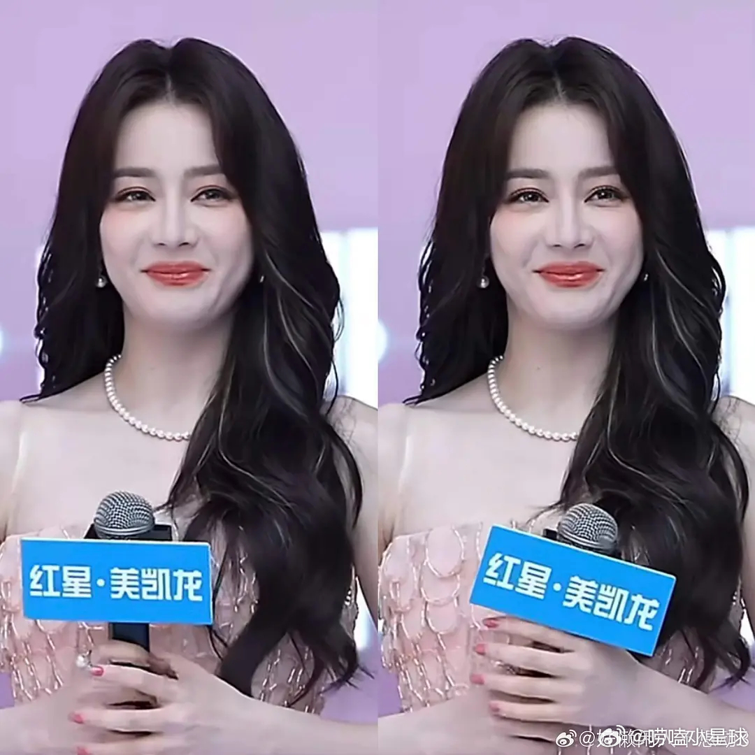 迪丽热巴 水蜜桃成精了迪丽热巴是有点胖了吗？感觉脸上有肉了，但身体还是很纤细 