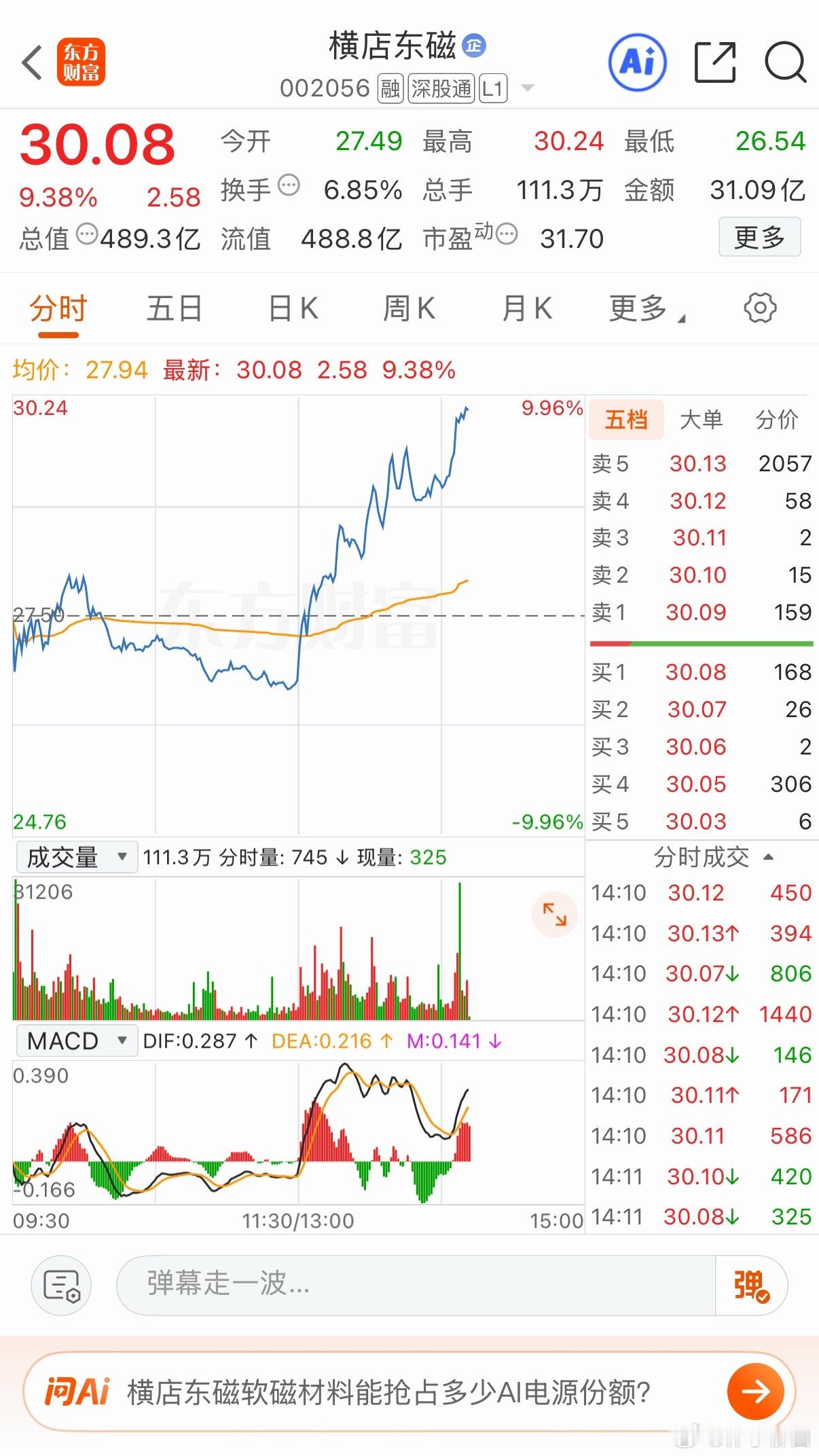 横店东磁又要上板