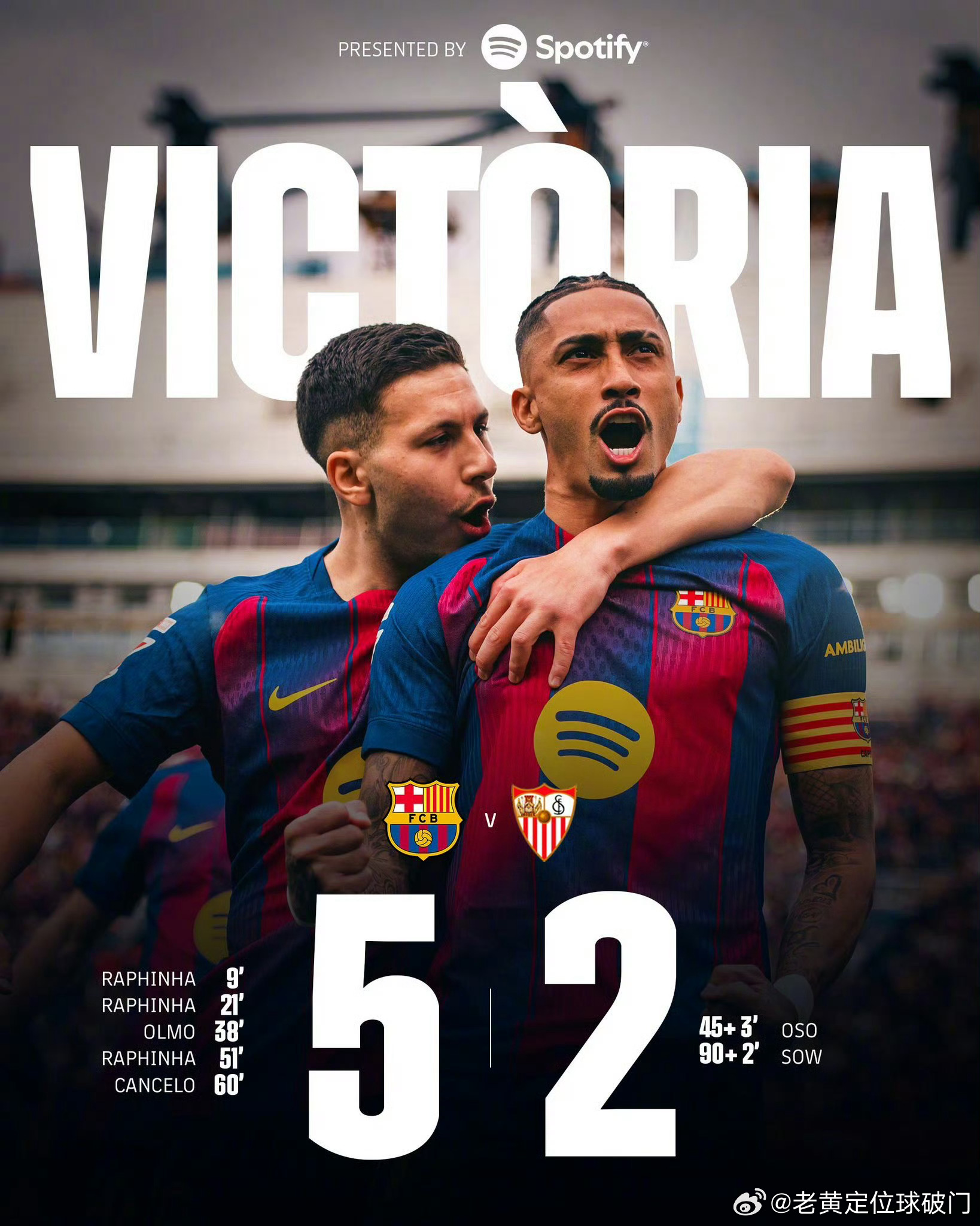 真不错！巴萨主场5-2完胜塞维利亚，老黄的想法是对的，直接拿捏两个以上根本没压力