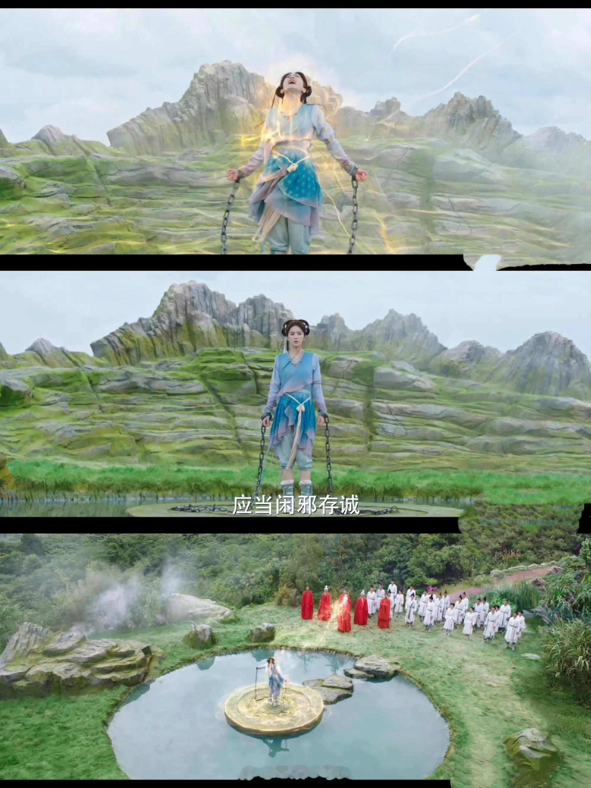 观音搂着哪吒临江仙 网友说这画面张柏芝古天乐来了也是无力回天。。[允悲] ​​​
