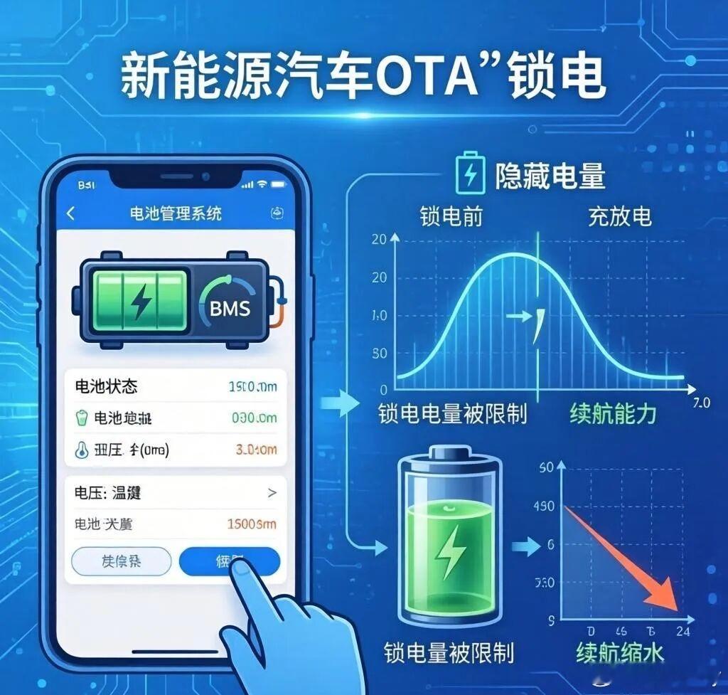 所以能OTA增长续航的是什么技术？车企锁电 车企锁电