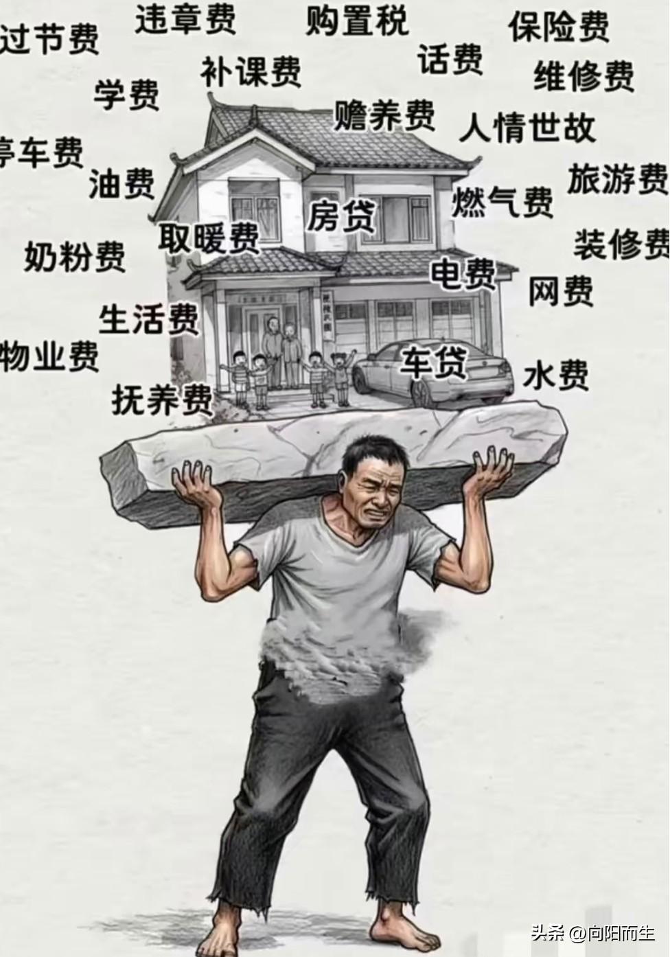 真的感觉现在大家活得都挺累的，
压力大到喘不过气。
每天睁眼就是各种开销，
水电