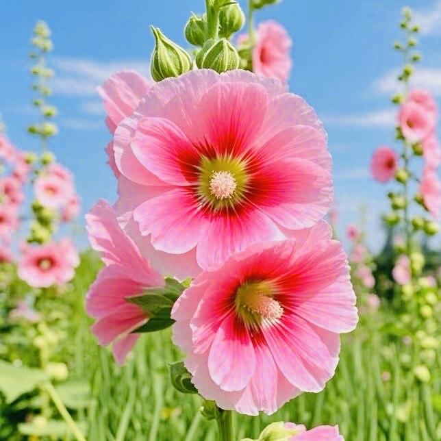 今日分享～蜀葵花
分享一张随手拍的花。
打卡Day⑸