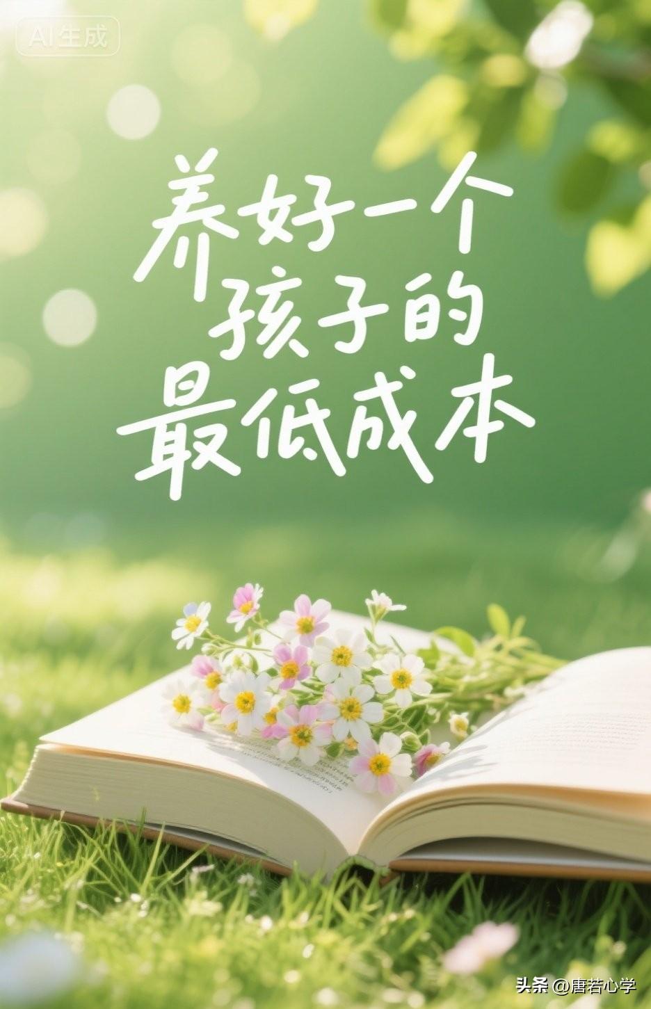 养好一个孩子的最低成本，四个字。

常言道："三岁看大，七岁看老。"
我们总以为