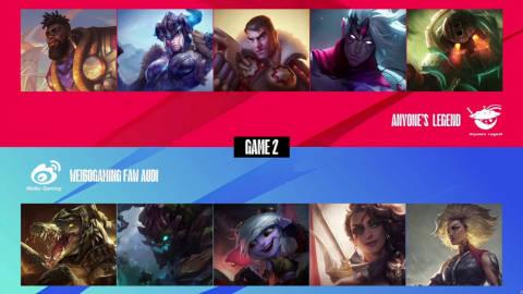  【AL vs WBG 第二局】

MVP：WBG.Xiaohu（崔丝塔娜）

