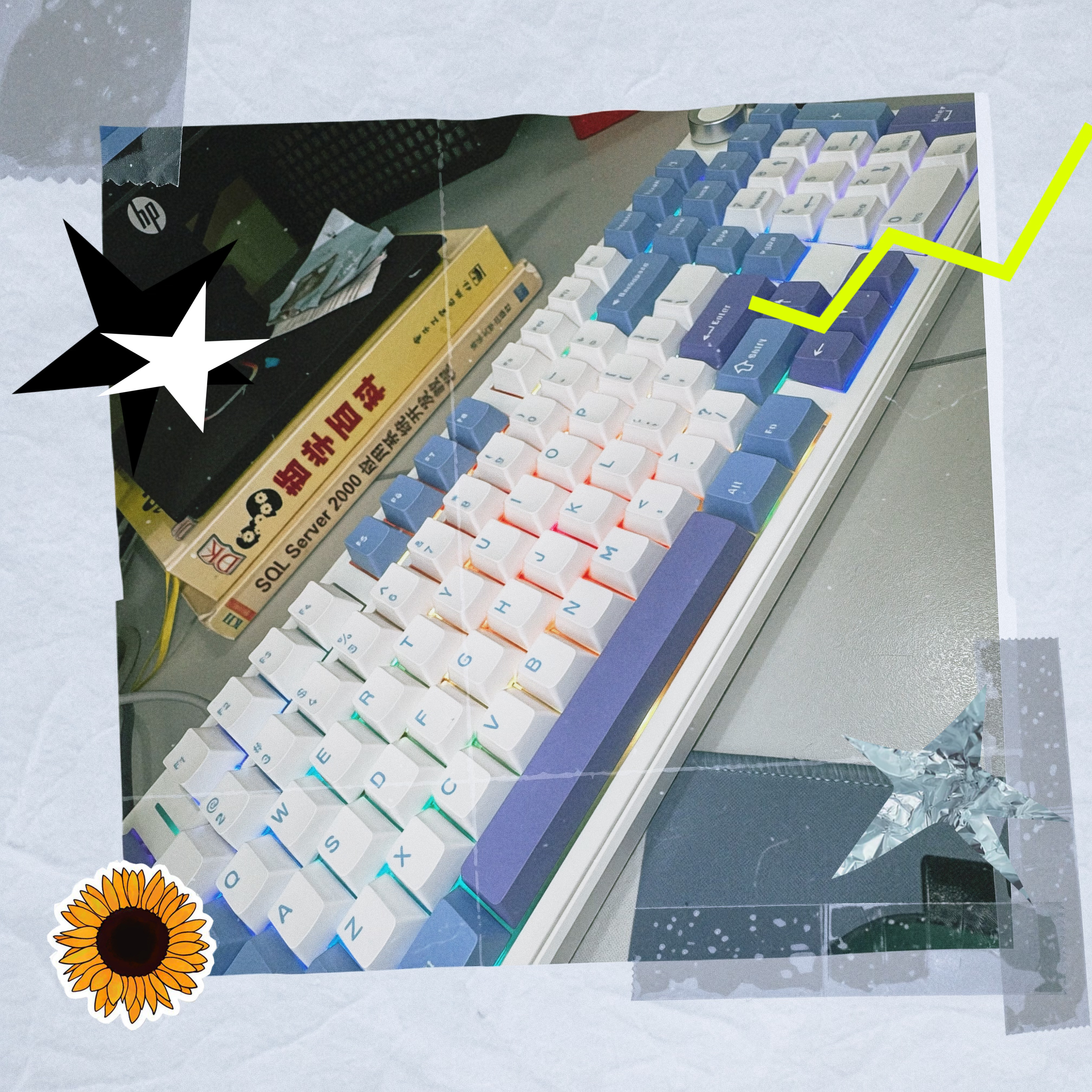 自从换成了这键盘，五颜六色的灯光让心情都变好了不少 