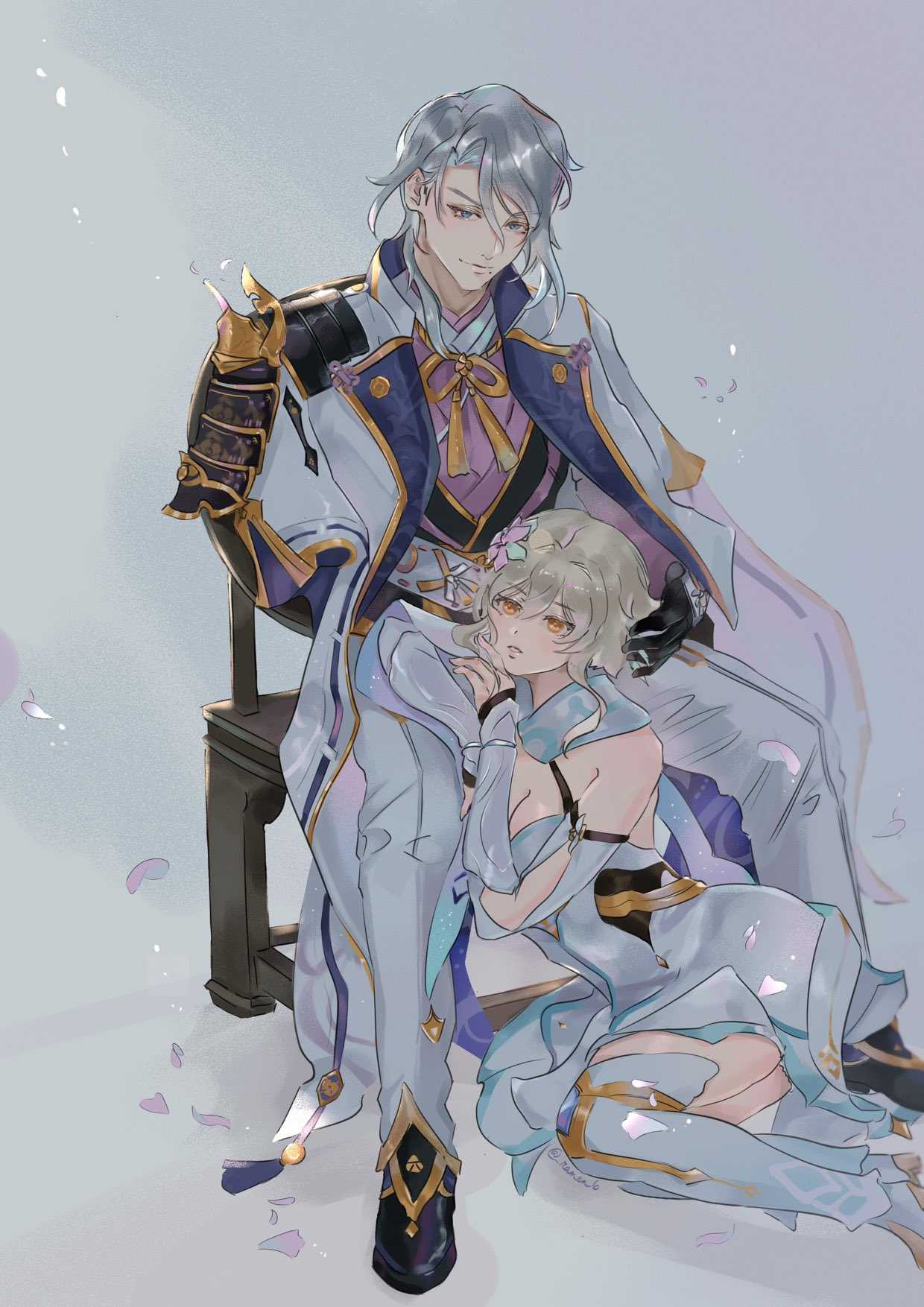 原神5.5版本 X: _ramen6[神里绫人] 绫荧 “At the end 