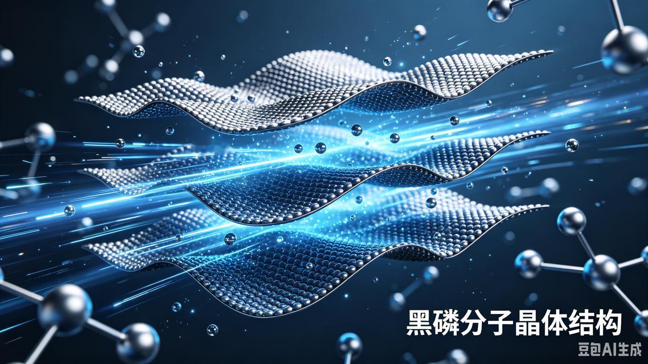 黑磷分子晶体结构，科技感十足！🔬🔮
