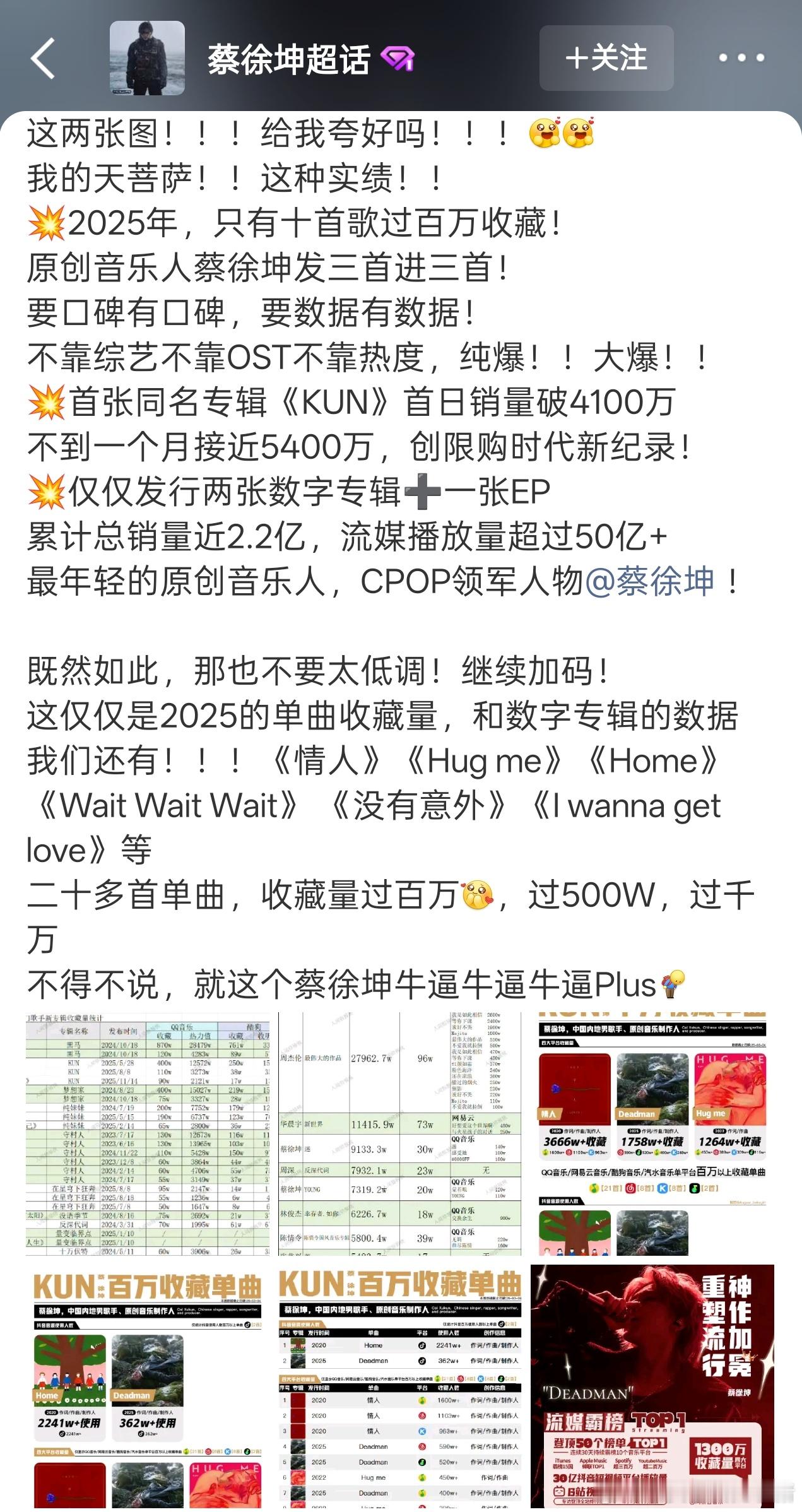 蔡徐坤粉丝说王嘉尔已经糊了，两家粉丝总结实绩图谁赢了？ 