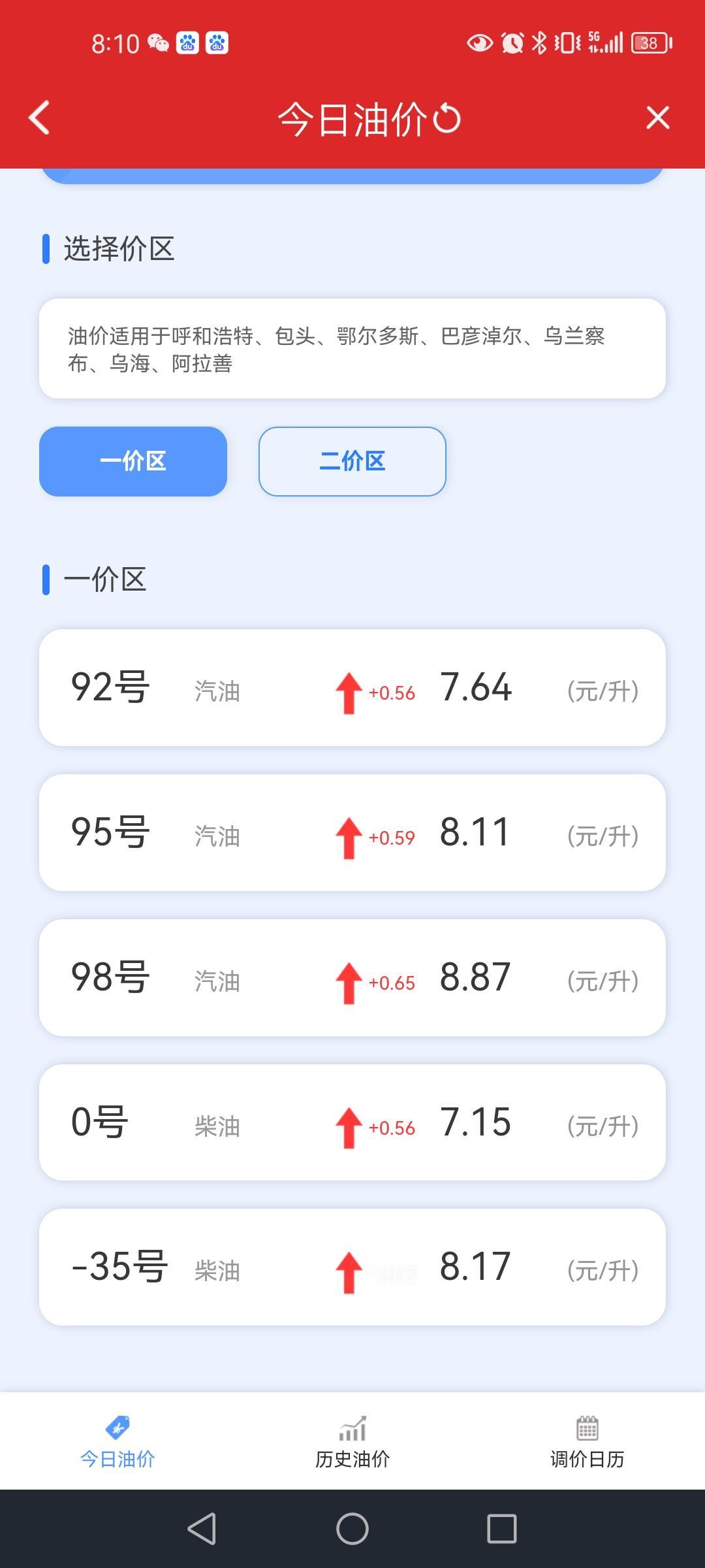 看看这油价，已经是7.64元了，听说下周又要上涨，听说要达到9元以上，这也太猛了