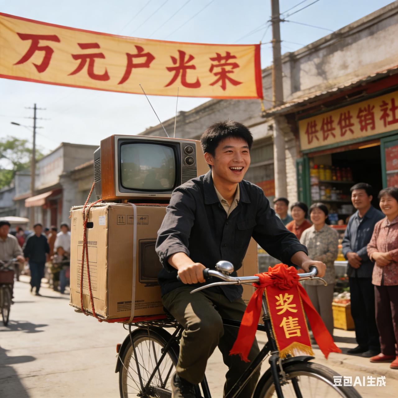 路遥笔下的马栓跟巧珍说，明年我可就是万元户了，你不要告诉别人。

那还是在七八十