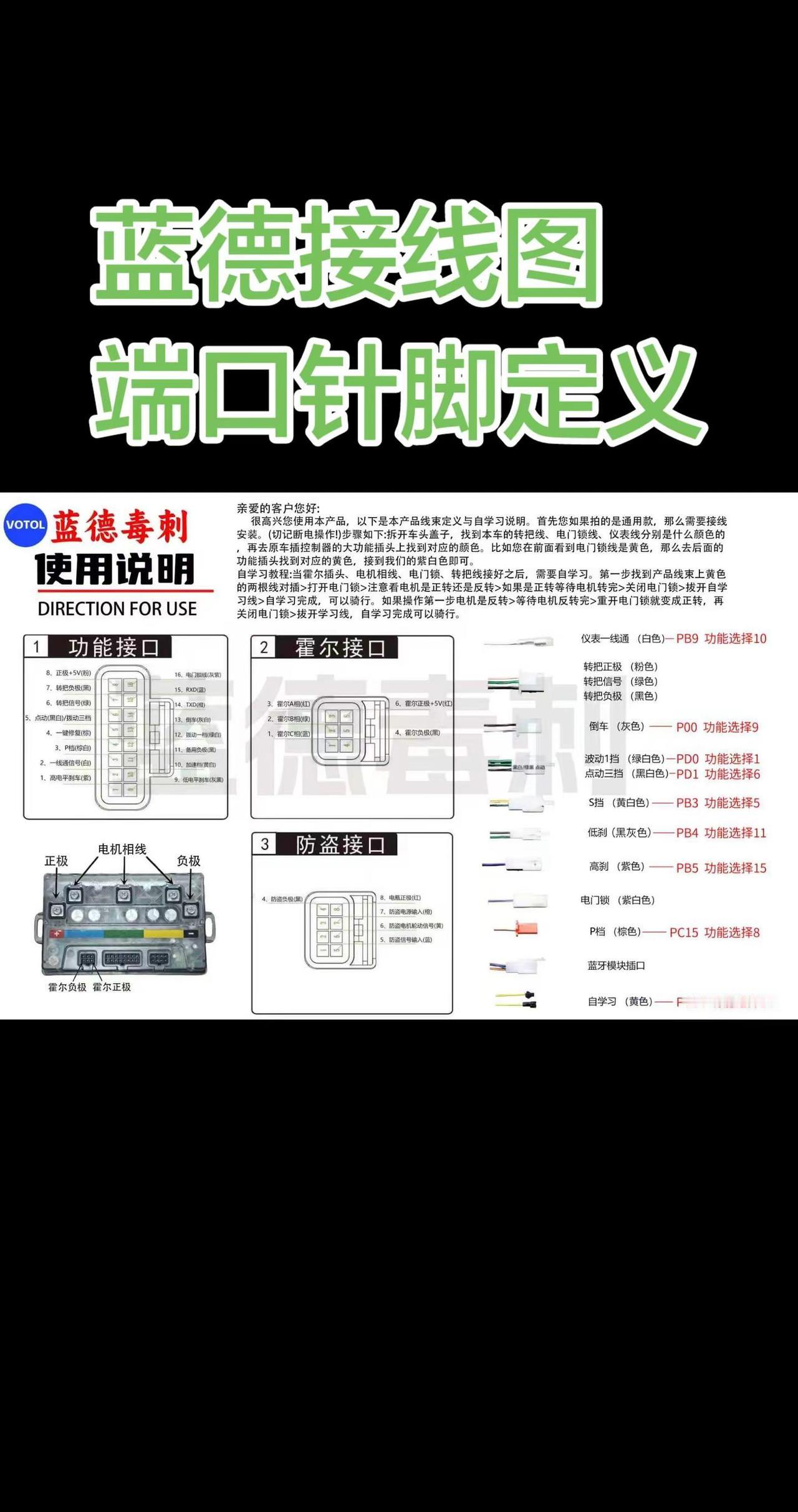 蓝德接线图针脚定义。蓝德接线图，端口，针脚定义