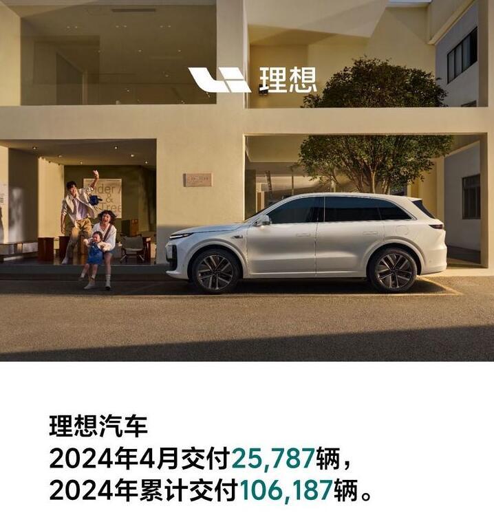 最近，理想公布了一组销量方面的数据，4月交付新车25787辆，同比增长0.4%。