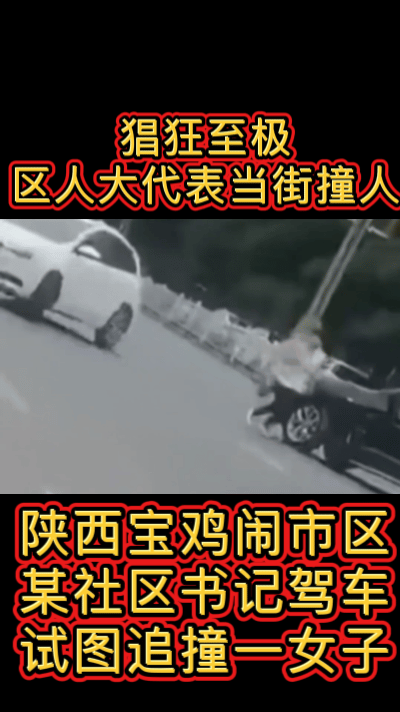 穷凶极恶、猖狂至极，陕西宝鸡凤翔区东关社区张某凤女书记，驾驶白色别克试图追撞一白