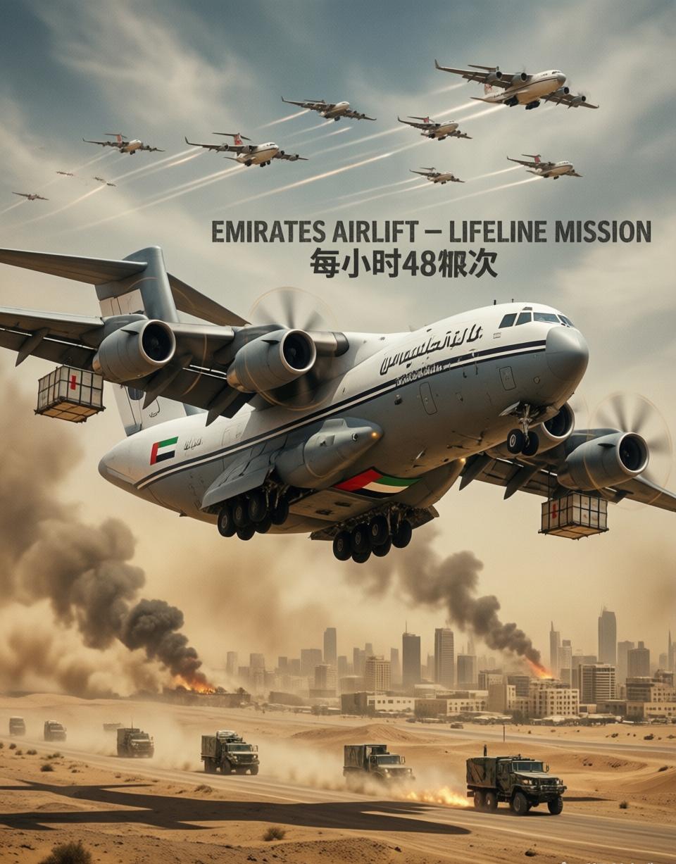 中东局势骤然升级之际，阿联酋联手海湾邻国迅速打通一条“空中生命线”——每小时最多