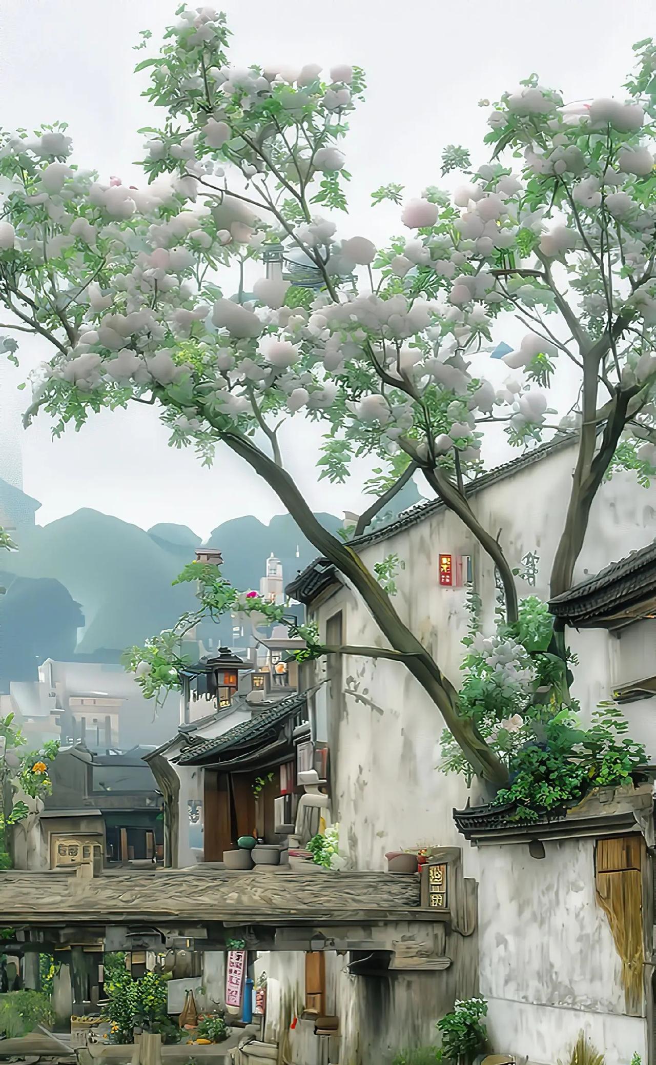 人间仙境美如画 