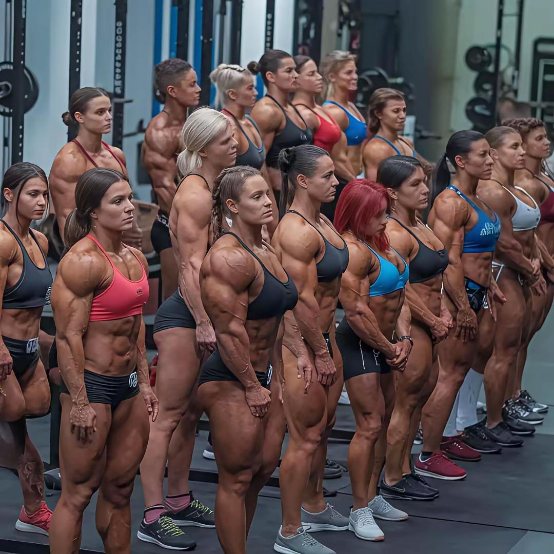 专业健身女运动员