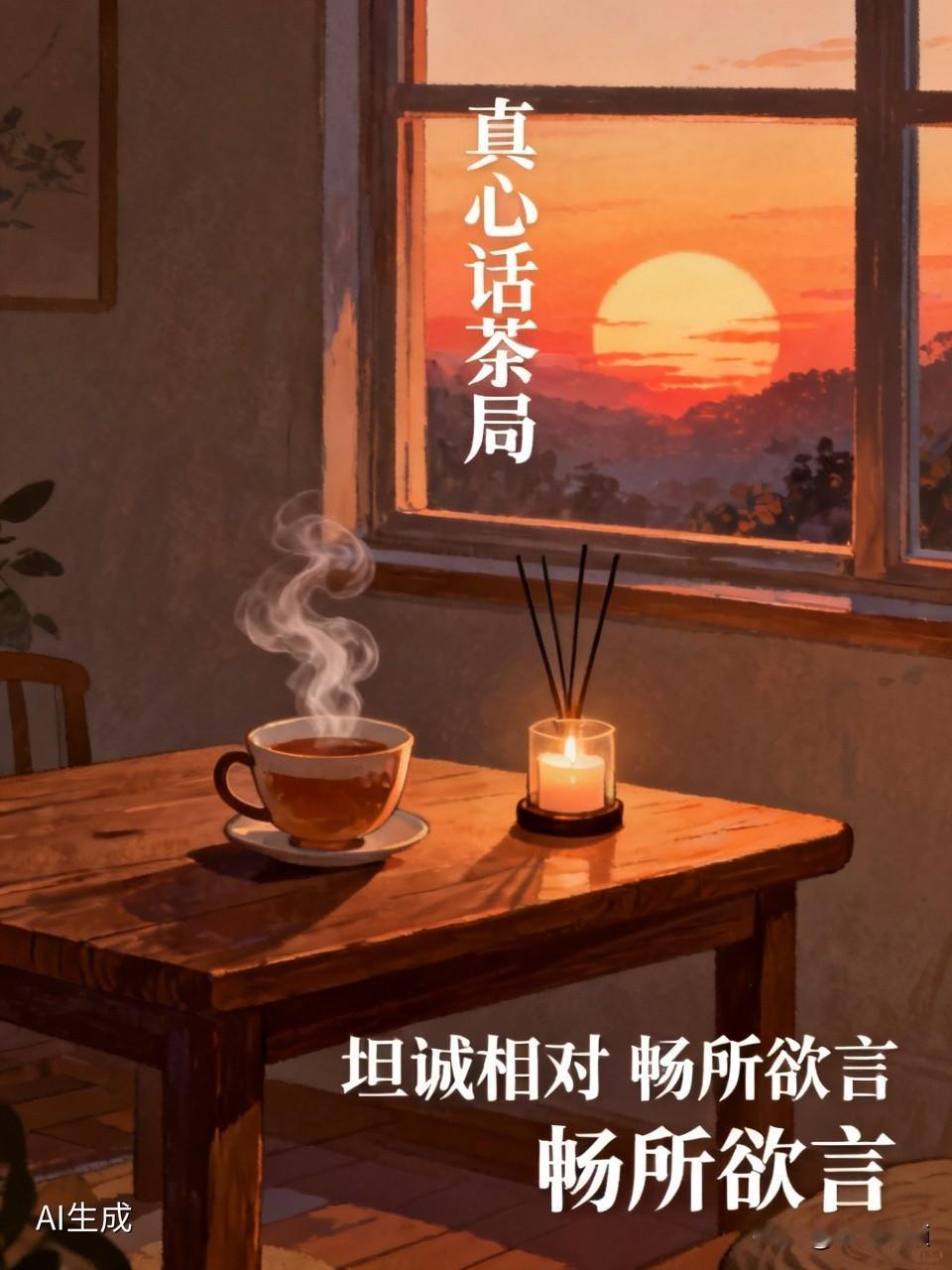 “真心话茶局”这概念太妙了！人到中年，每天都在硬撑，难得有这么个坦诚的地儿。备好