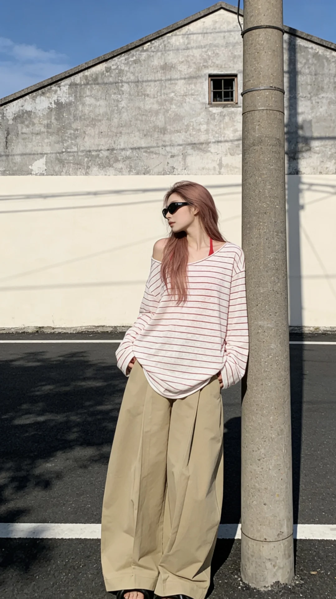 简约穿搭 ootd穿搭 高级感穿搭 条纹 穿出松弛感 随性慵懒风 放松感穿搭
