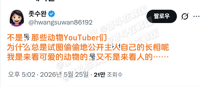 那些动物YouTuber，为什么总是图公开主人自己的长相 海外新鲜事 热点现场