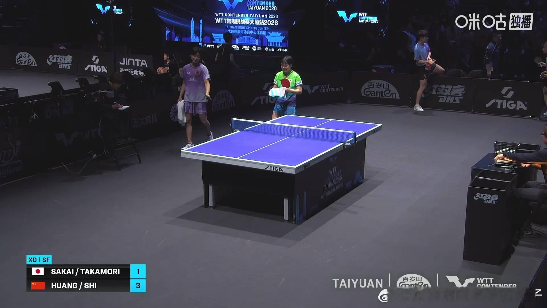 黄友政石洵瑶3比1坂井雄飞高森爱央（4，3，-7，8）黄镇廷杜凯琹3比1冯耀恩曾