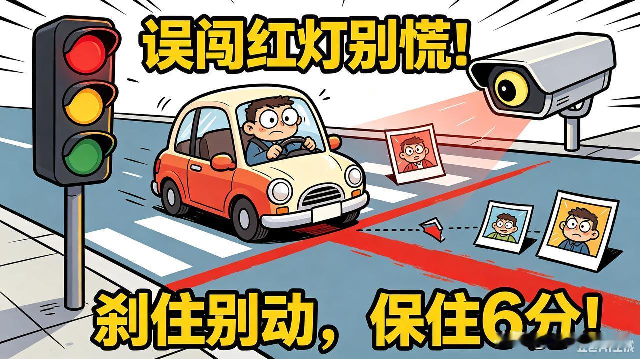 交警再三再③提醒！不小心误闯红灯，做好这一个动作❗直接从扣6分降到只扣1分😭